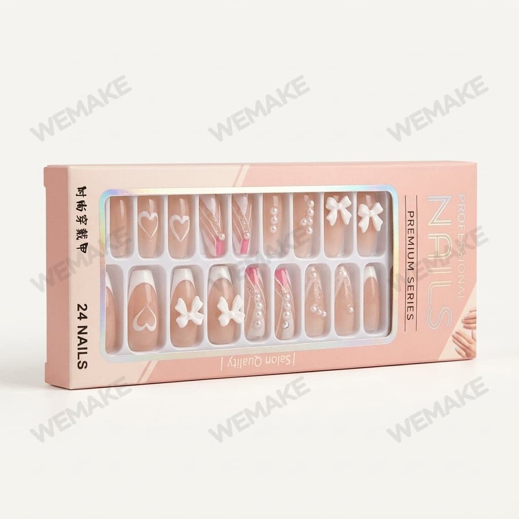 Unhas Postiças Decoradas Efeito Profissional com 24 Unidades 4202