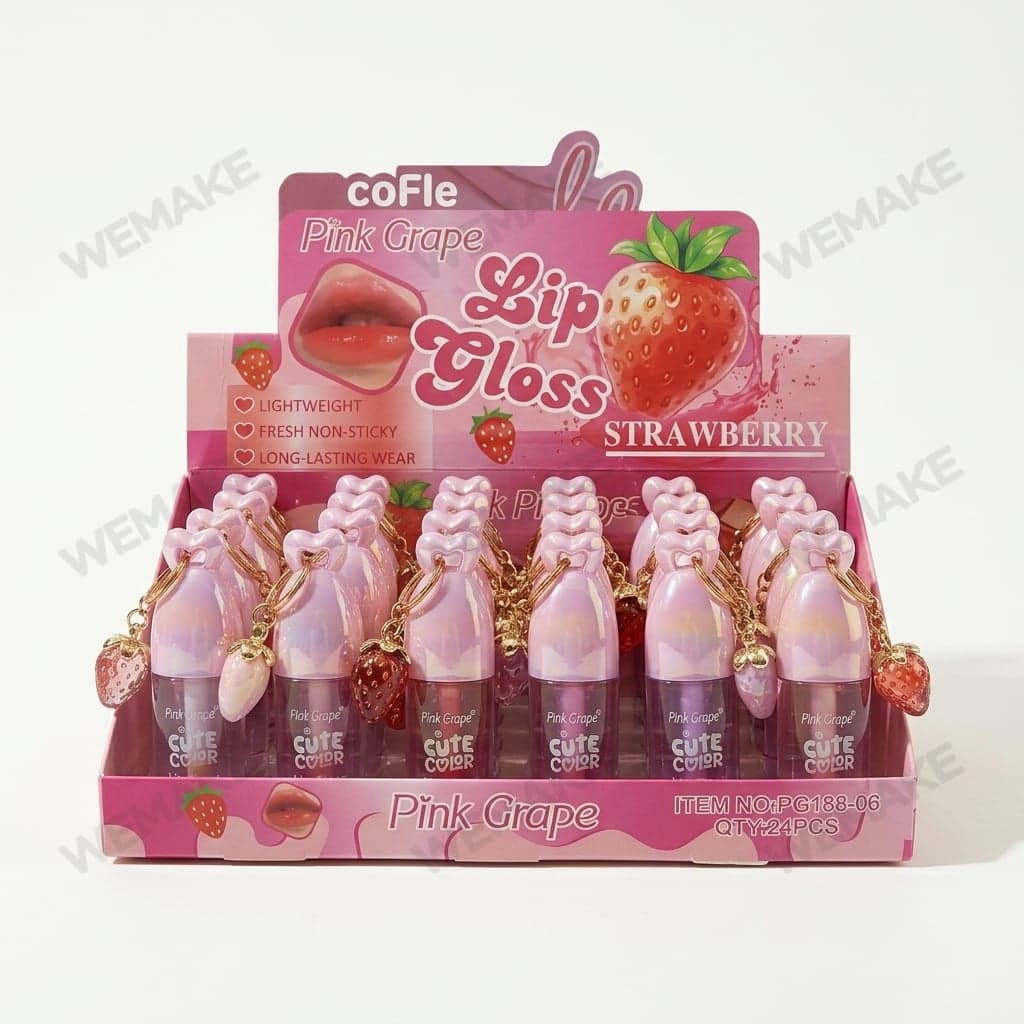 Gloss Labial Líquido Hidratante com Chaveiro e Pingente pg188-06