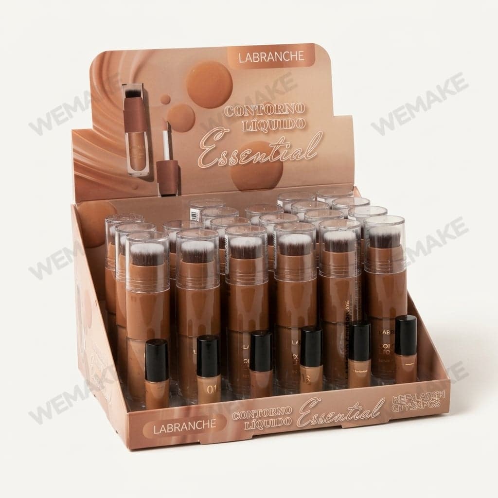 Contorno Líquido Facial com Pincel Aplicador e Esfumador la7251
