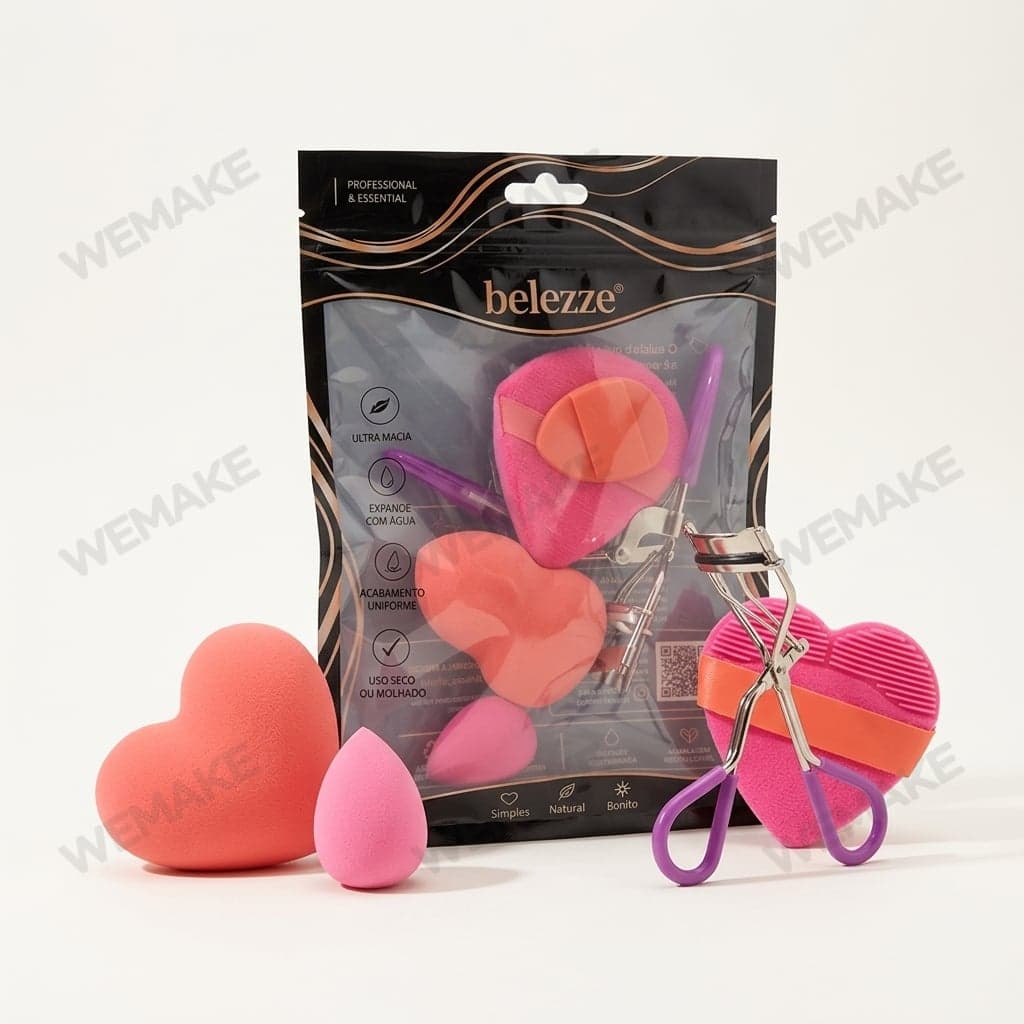 Kit Esponja de Maquiagem e Curvador de Cílios 7892018337598