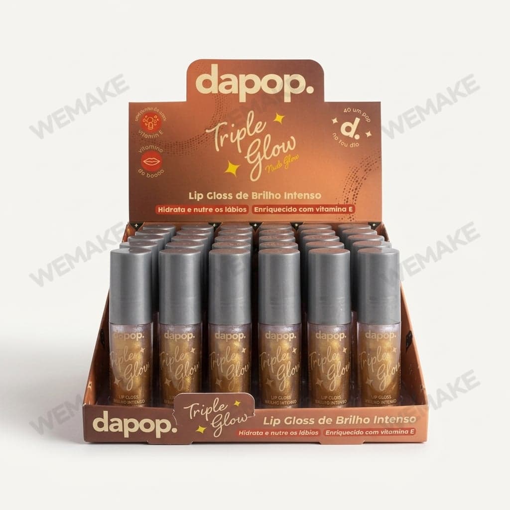 Gloss Labial Hidratante Efeito Brilho Intenso Triple Glow DP2427