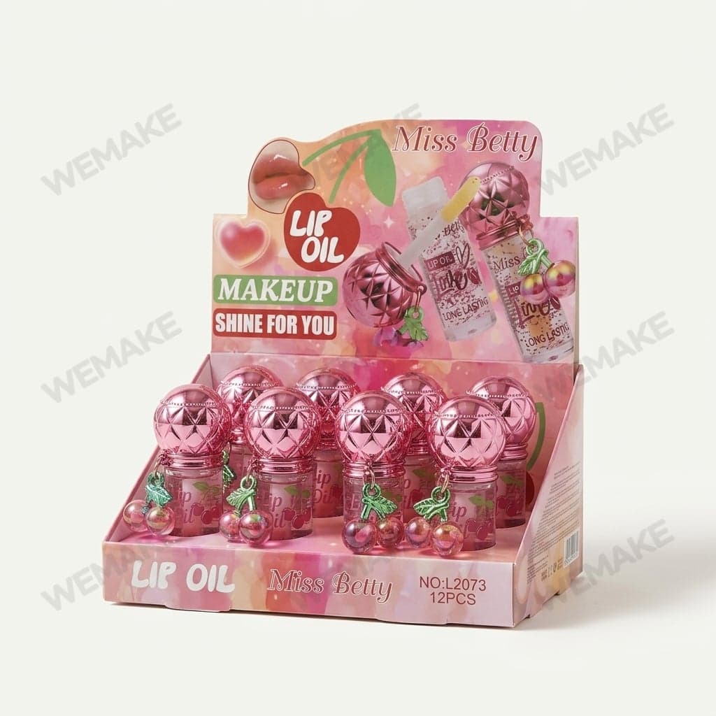 Óleo Labial Hidratante Nutritivo com Pingente de Cereja L2073