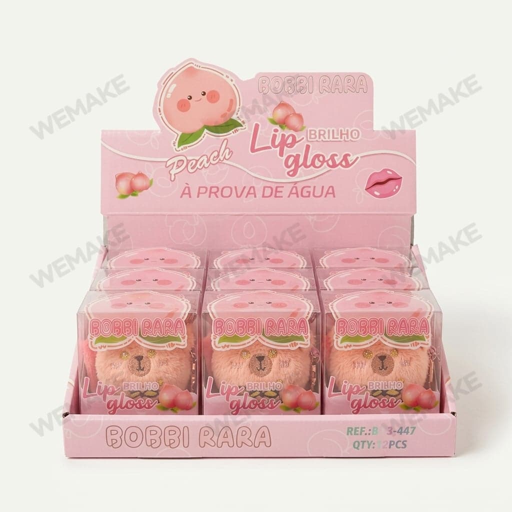 Gloss Labial com Chaveiro Bolsinha de Pelúcia à Prova de Água brb-447