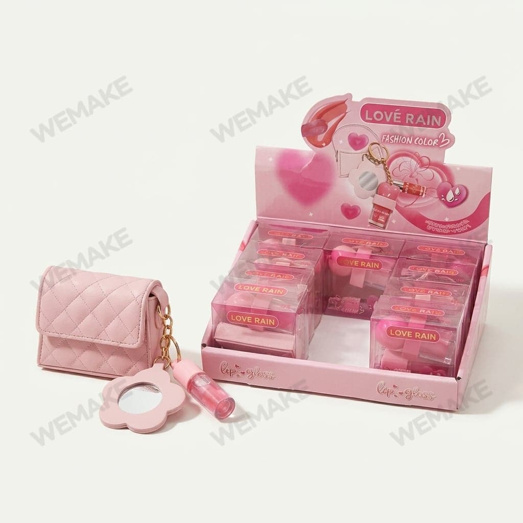 Kit Gloss Labial com Mini Bolsa Chaveiro e Espelho LR-56114