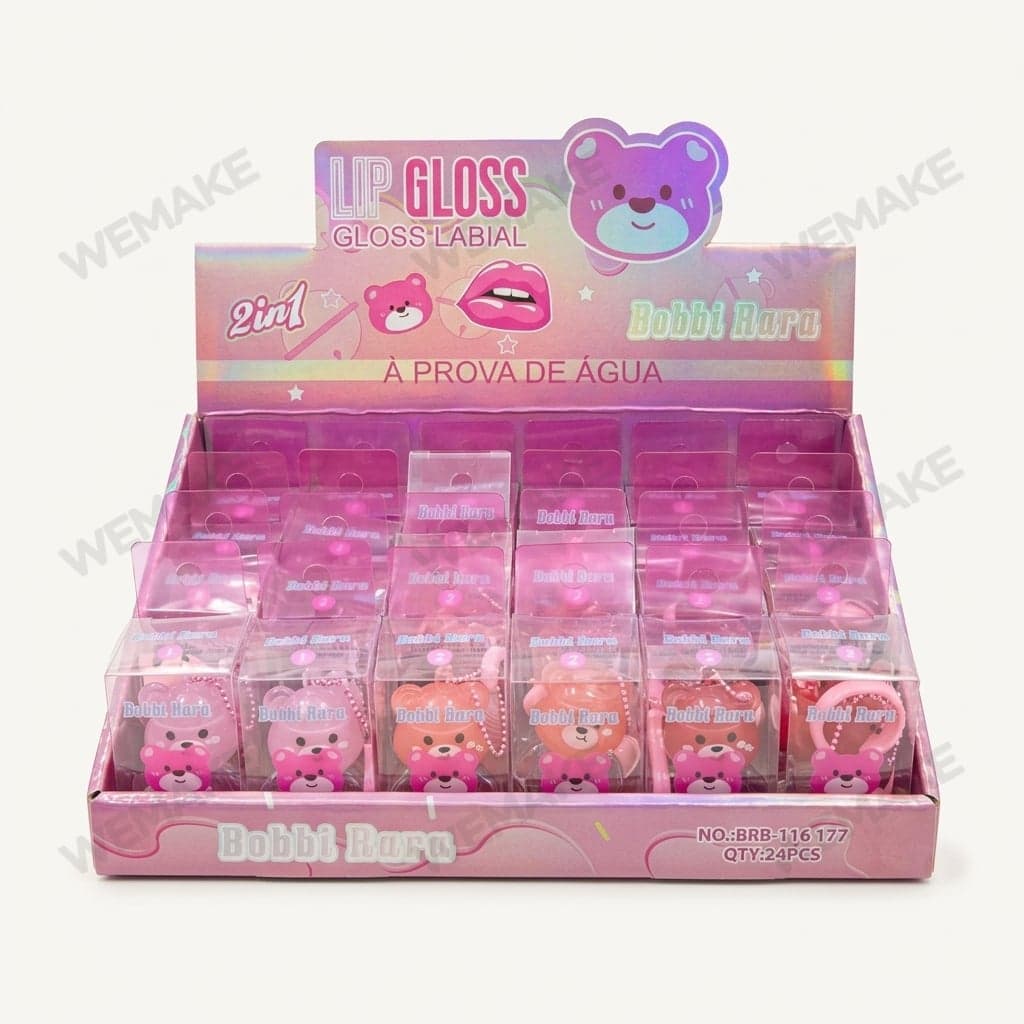 Gloss Labial em Formato de Ursinho com Chaveiro brb-116177