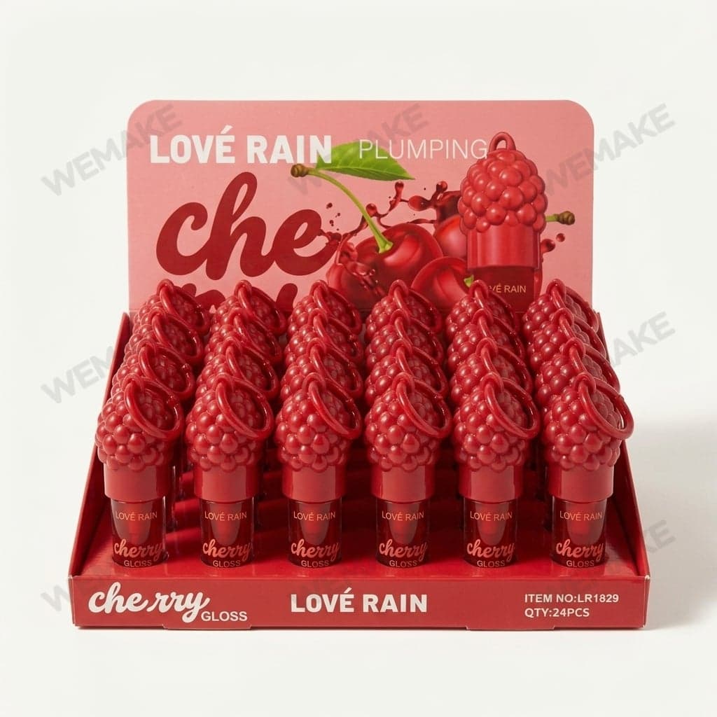 Gloss Labial Hidratante com Tampa de Fruta e Chaveiro LR1829