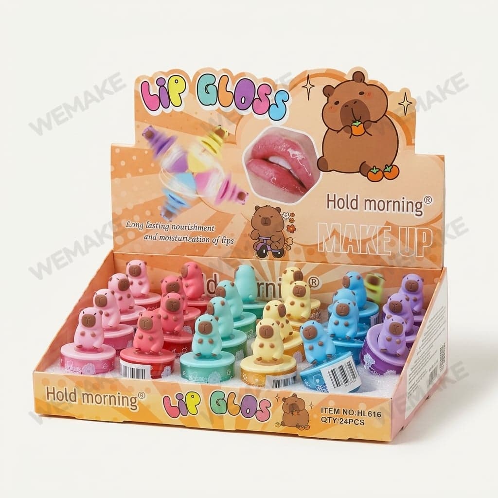 Gloss Labial Infantil Temático de Capivara em Pote hl6167