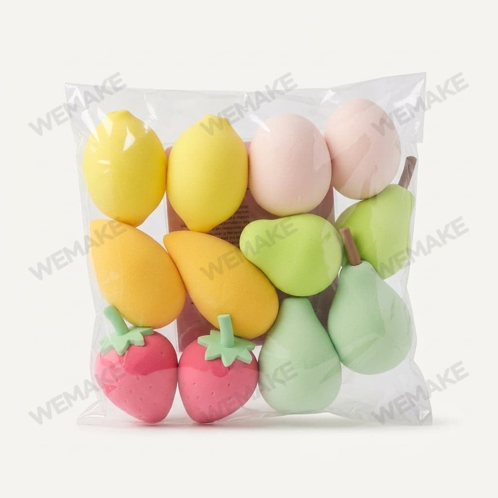 Kit Esponjas de Maquiagem Formato de Frutas 6945348721665
