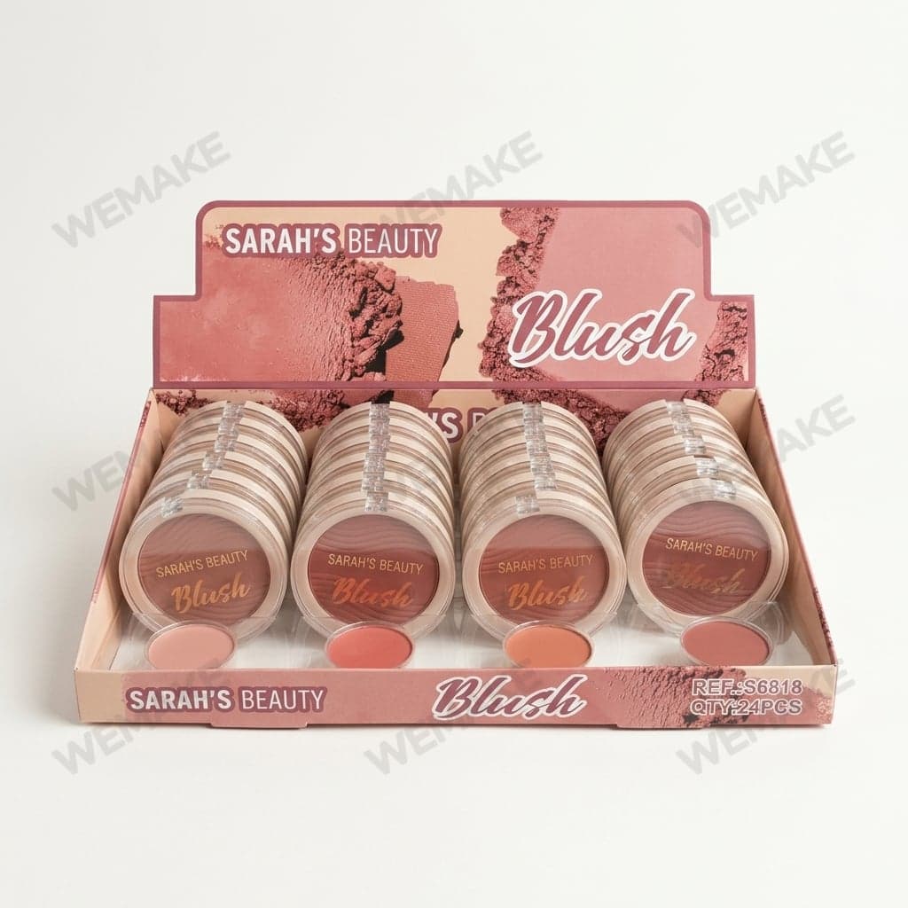 Blush Facial em Pó Compacto Acabamento Suave e Aveludado s6818