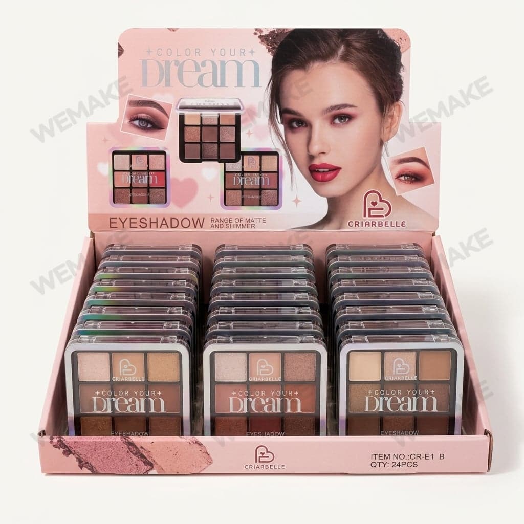 Paleta de Sombras com 9 Cores Acabamento Matte e Cintilante CR-E1