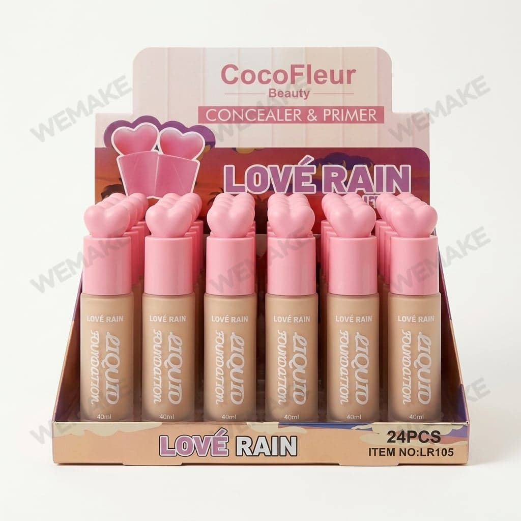 Base Líquida Facial de Maquiagem com Tampa de Coração 40ml LR-1058