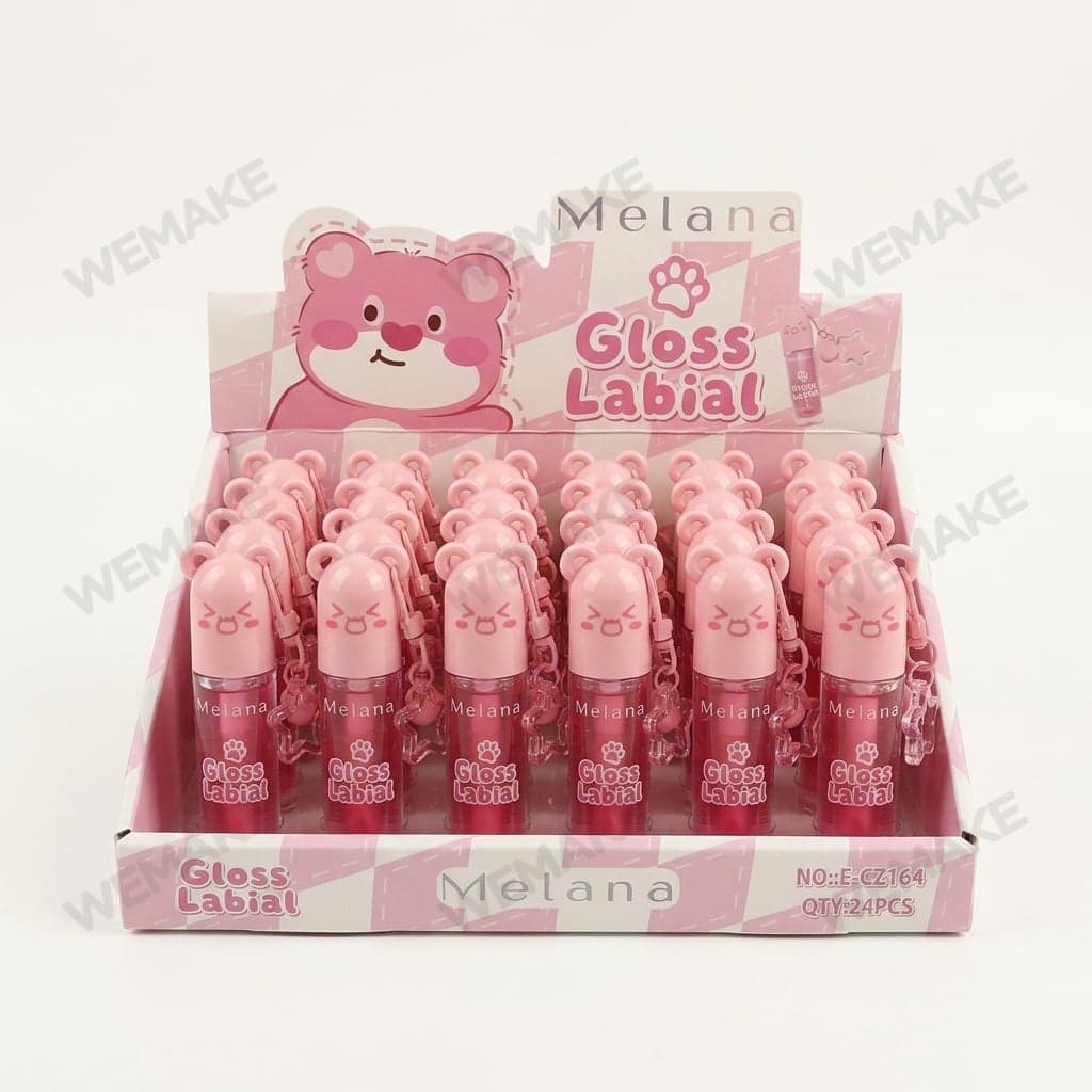 Gloss Labial com Chaveiro Ursinho e Pingente 6,5g e-cz164