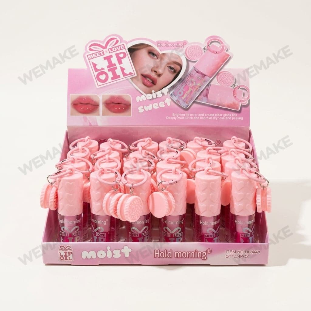 Óleo Labial Hidratante com Chaveiro Pingente Biscoito HL6448