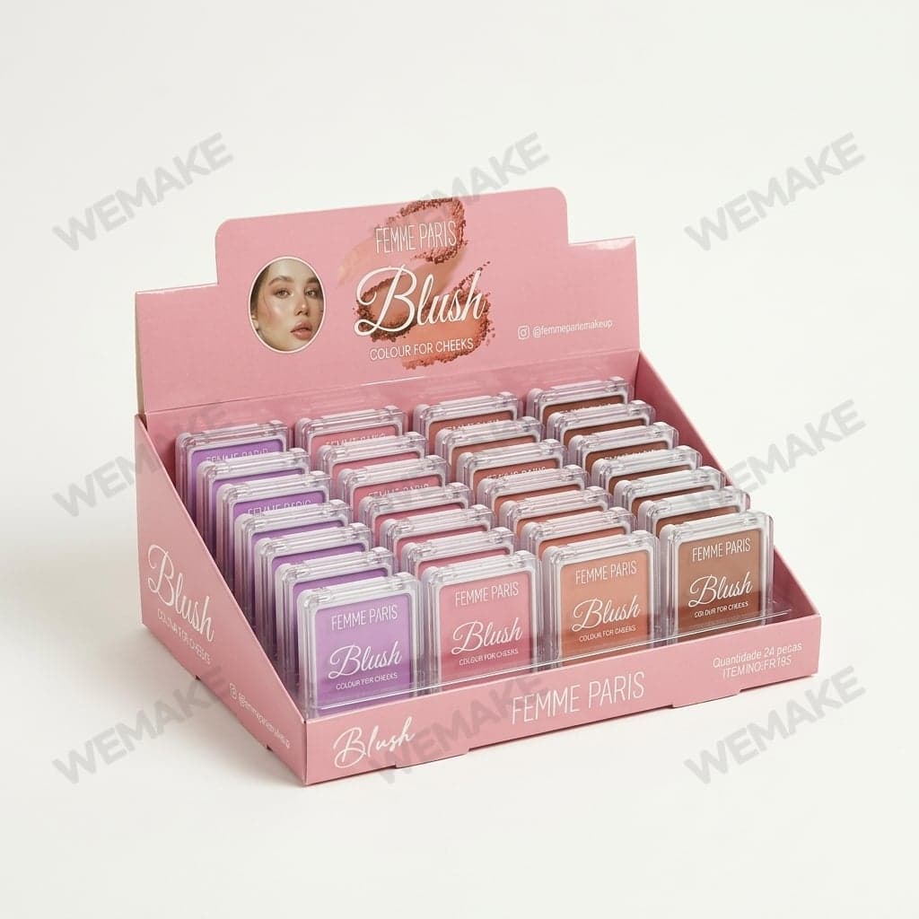 Blush Compacto Facial para Maquiagem Efeito Natural fr195