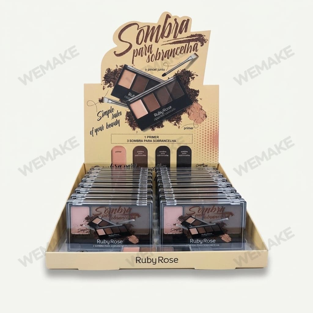 Paleta de Sombra para Sobrancelha com Primer e Pincel HB-F572