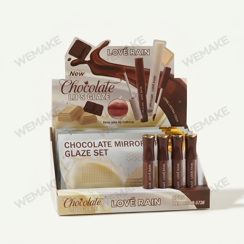 Gloss Labial Líquido Lips Glaze com Pincel Aplicador lr-5736
