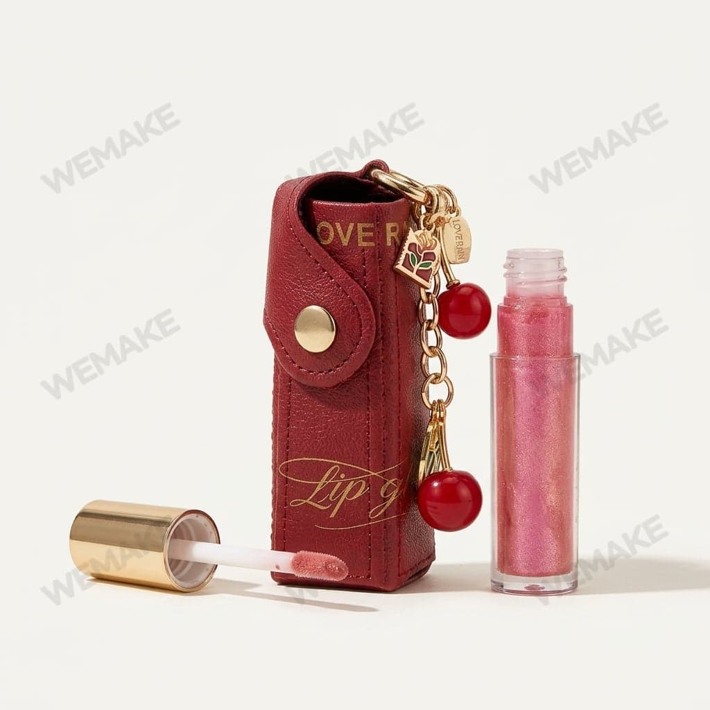Gloss Labial cereja com bolsinha love rain