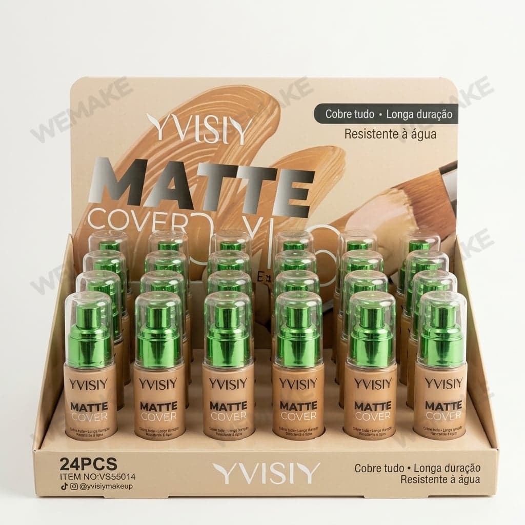 Base Líquida Facial Matte Alta Cobertura Resistente à Água vs5014