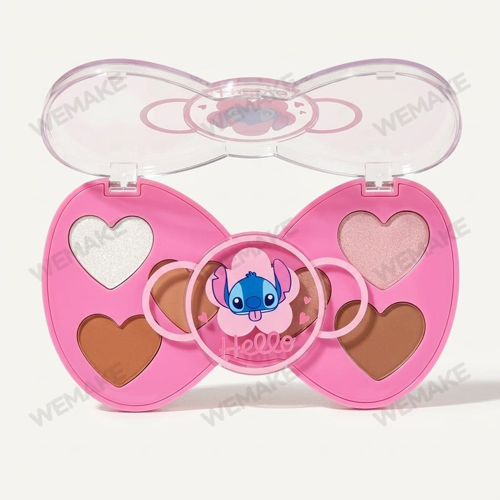 Paleta de Maquiagem Sombras Formato Laço Hello Stitch qyy-018