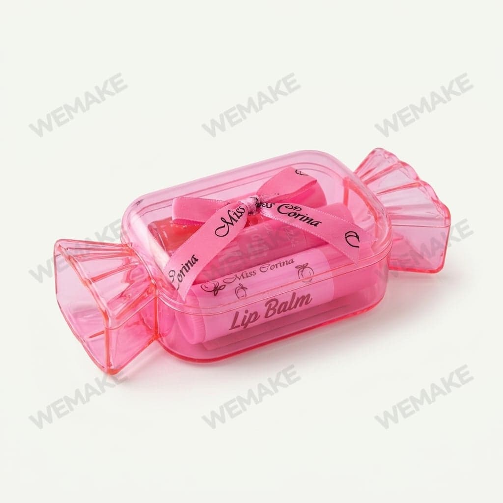 Kit Hidratante Labial Lip Balm em Estojo Formato Bala H-004