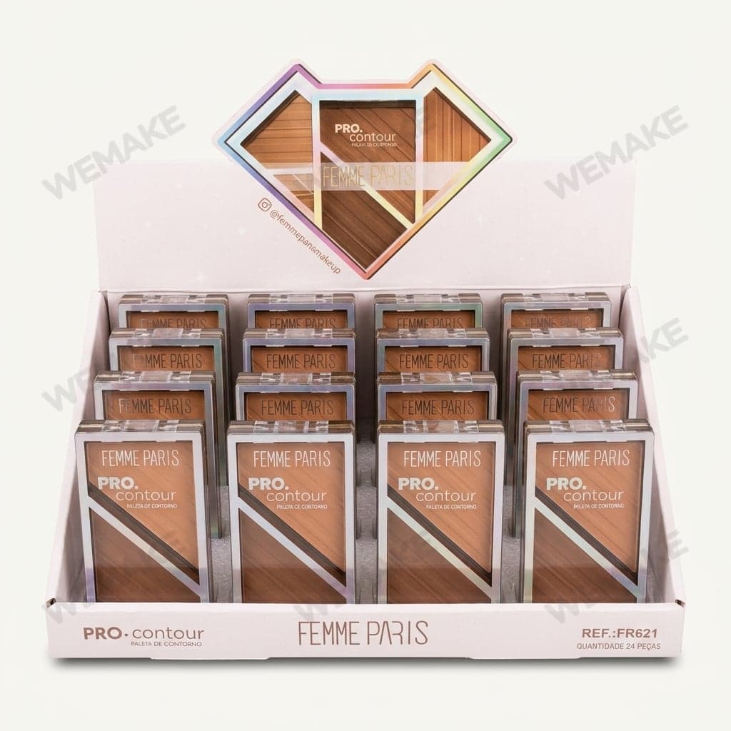 Paleta de Contorno Facial Duo em Pó Compacto para Maquiagem fr621