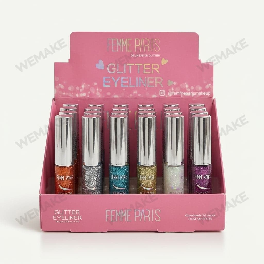 Delineador Líquido com Glitter para Maquiagem dos Olhos Fr184