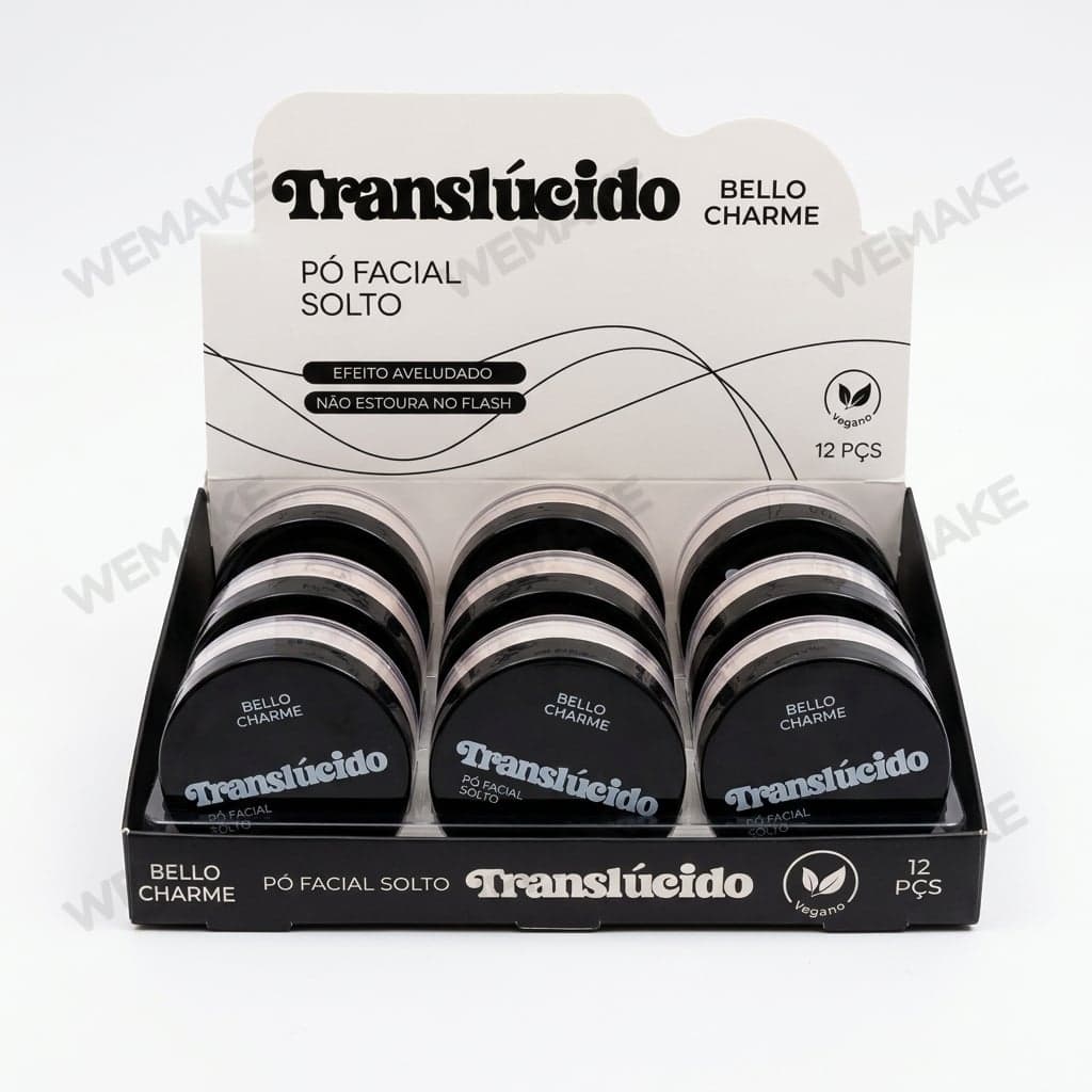 Pó Facial Solto Translúcido para Maquiagem e Acabamento bc34