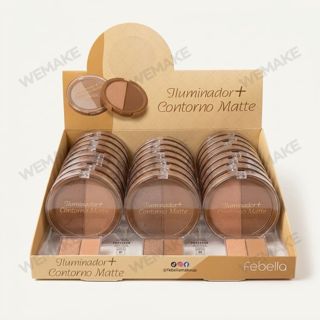 Duo de Iluminador e Contorno Facial Matte Compacto mu5012