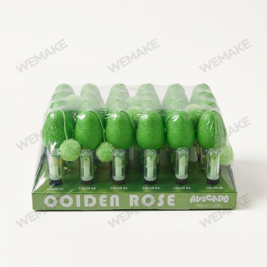 Gloss Labial Formato de Abacate com Chaveiro Pompom 5336