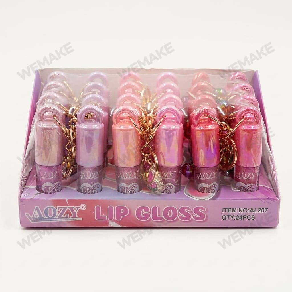 Gloss Labial Líquido com Chaveiro Portátil Efeito Brilho AL207